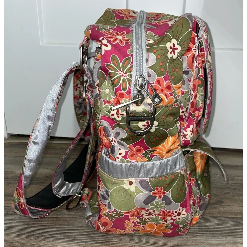 JuJuBe Ju Ju Be Perky Perennials PackaBe Diaper Bag Baby Backpack Floral +Change